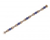 18K GOLD, SAPPHIRE, AND DIAMON