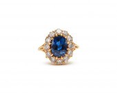 18K GOLD, SAPPHIRE, AND DIAMON