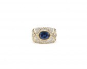 18K GOLD, SAPPHIRE, AND DIAMON