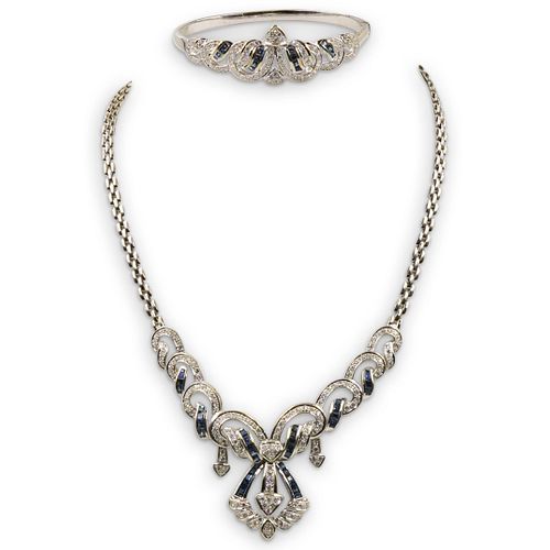 18K GOLD, SAPPHIRE AND DIAMOND