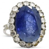 18K GOLD, SAPPHIRE AND DIAMOND