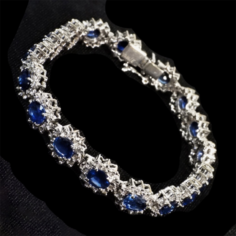 18K GOLD SAPPHIRE & DIAMOND