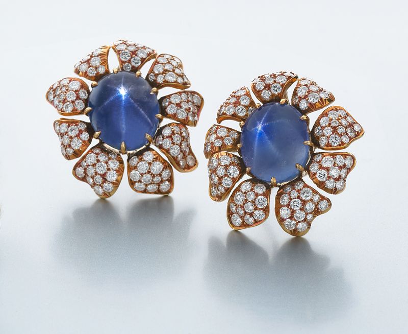18K gold star sapphire (GIA) and