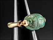 18K+ GOLD SWIVEL RING W/ EGYPT