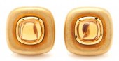 18K GOLD & TOPAZ EARRINGS, MAR