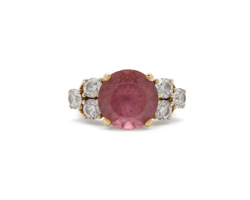 18K GOLD, TOURMALINE, AND DIAMOND