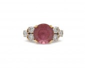 18K GOLD, TOURMALINE, AND DIAM