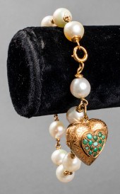 18K GOLD TURQUOISE HEART LOCKE