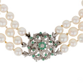 18K GOLD WITH EMERALD TRIPLE S