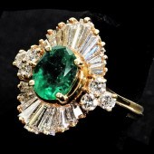 18K GOLD ZAMBIAN GREEN EMERALD