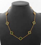 18K GREEN CHALCEDONY ALHAMBRA