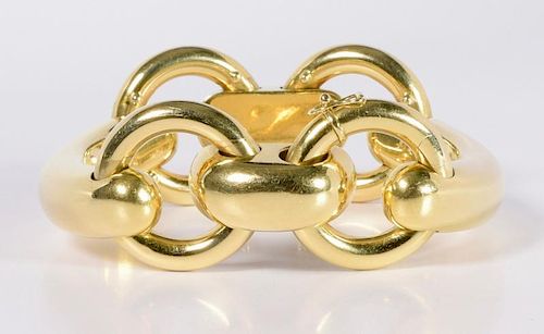 18K HEAVY BUCKLE BRACELET, 91.7