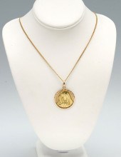 18K HIGH RELIEF VIRGIN MARY PE