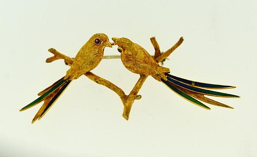 18K ITALIAN GOLD BIRD PINItalian