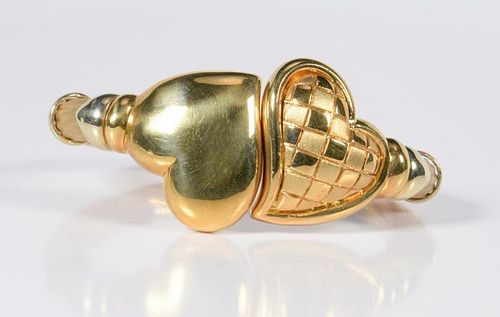 18K ITALIAN HEART BANGLE
