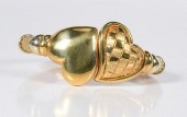 18K ITALIAN HEART BANGLE BRACE