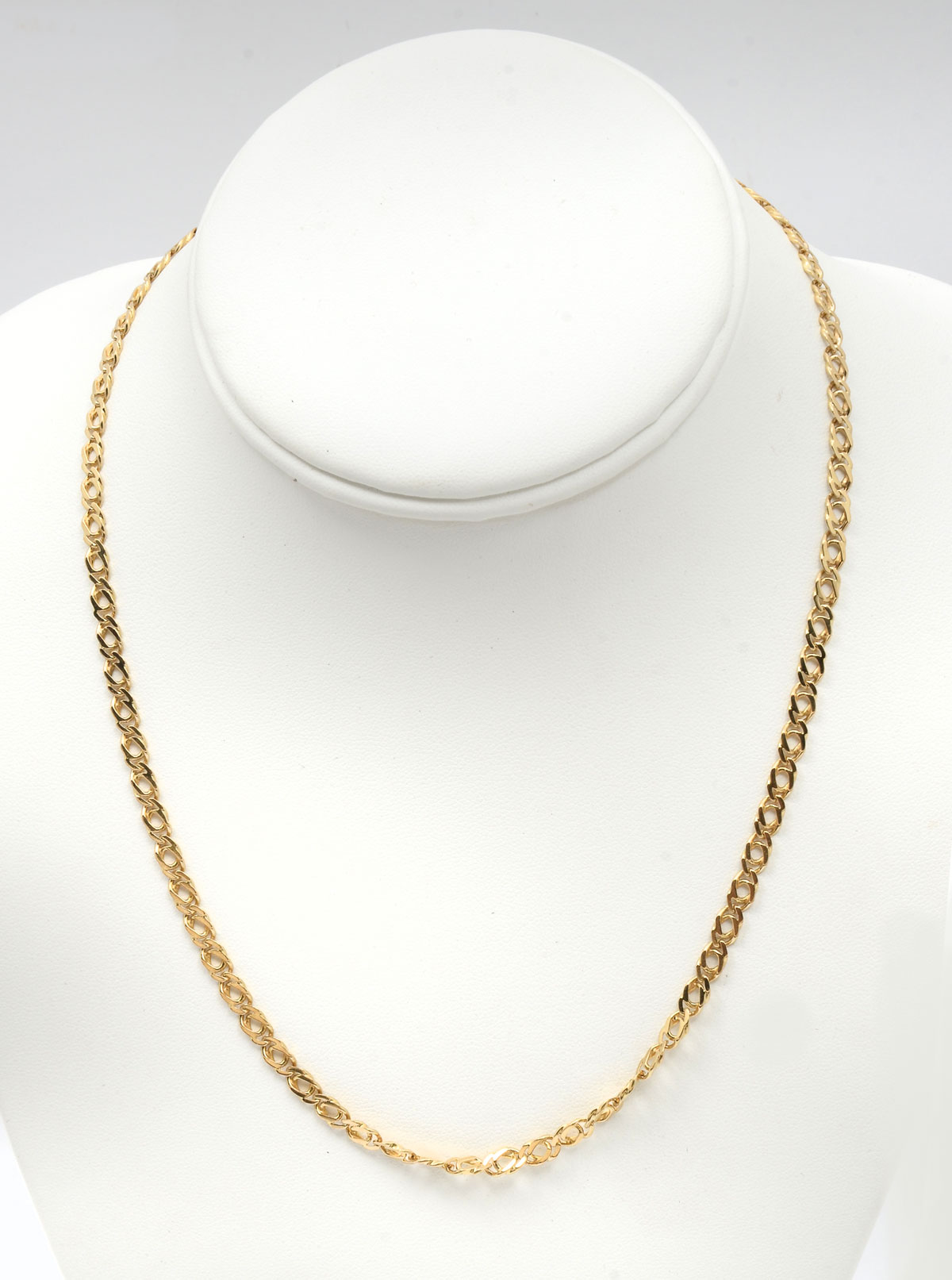18K ITALIAN MADE STYLIZED OPEN FLAT