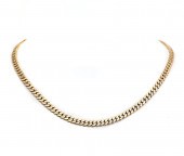 18K ITALIAN SOLID FLAT CURB LI