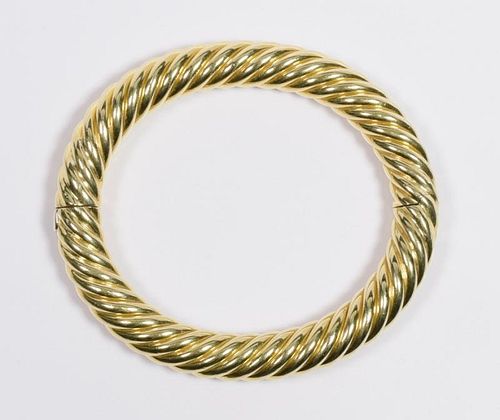 18K ITALIAN TWIST CABLE BANGLE