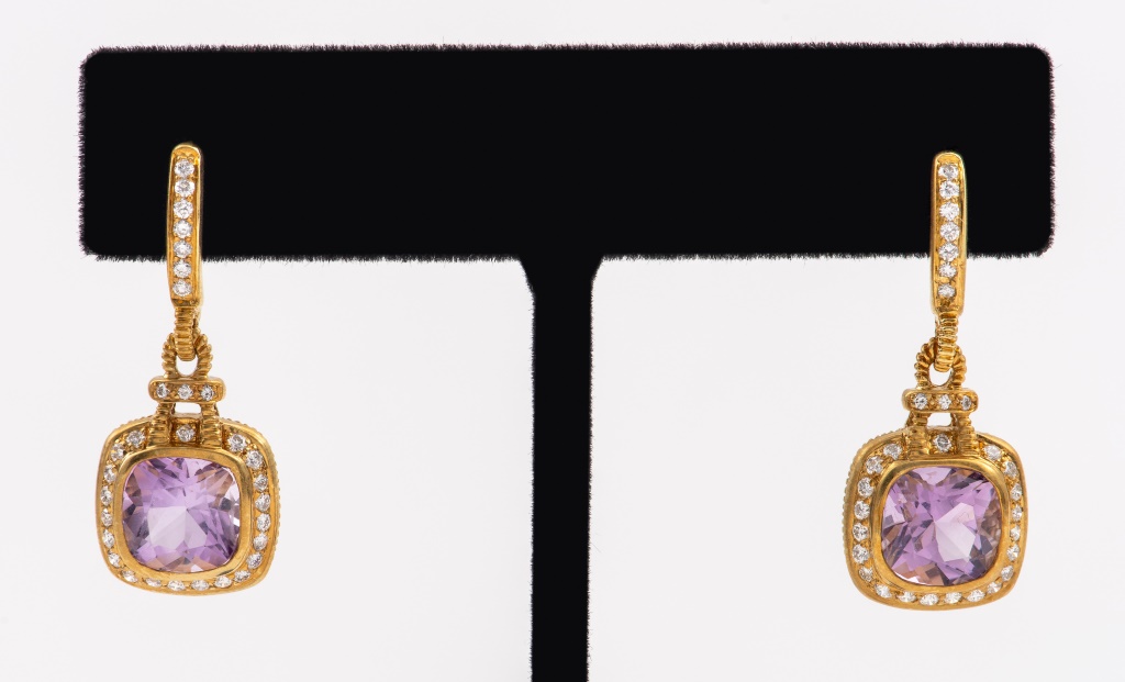 18K JUDITH RIPKA DIAMOND AMETHYST