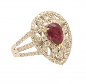18K KASHMIR SAPPHIRE & DIA. RI