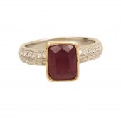 18K KASHMIRE SAPPHIRE & DIAMON