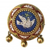 18K MICRO MOSAIC RONDELLE PEND