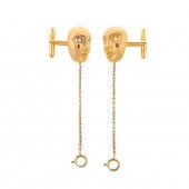 18K MIME WITH DIAMOND TEAR CUF
