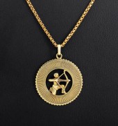 18K NECKLACE & 14K CUPID PENDA