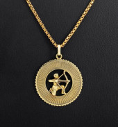 18K NECKLACE &AMP; 14K CUPID P