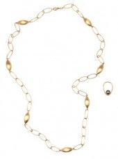 18K NECKLACE WITH DIAMOND & PE