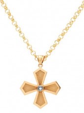 18K NECKLACE WITH TOPAZ PENDAN