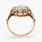 18K OLD MINE DIAMOND CLUSTER R