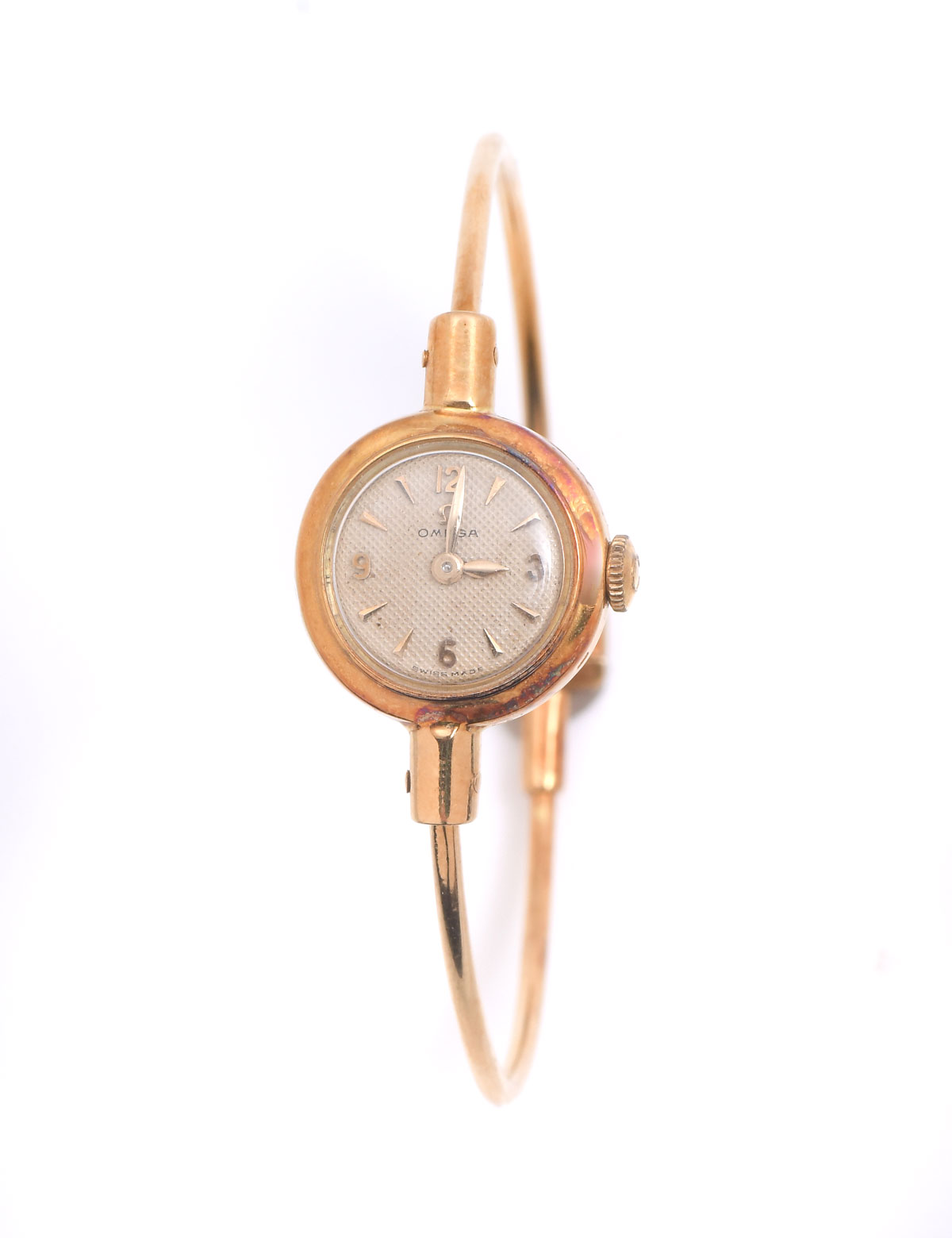 18K OMEGA BANGLE WATCH: 18K