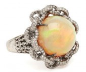 18K OPAL & DIAMOND RINGLadies
