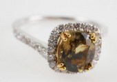 18K OVAL ALEXANDRITE & DIAMOND