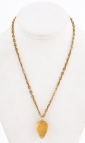 18K OVAL DOUBLE EYE LINK CHAIN