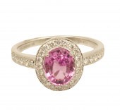 18K PINK SAPPHIRE & DIA. RING