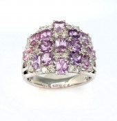 18K PINK SAPPHIRE & DIAMOND RI