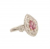 18K PINK SAPPHIRE & DIAMOND RI