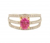 18K PINK SAPPHIRE & DIAMOND RI