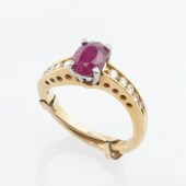 18K & PLAT RUBY AND DIAMOND RI