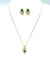 18K & PLATINUM EMERALD & DIAMO