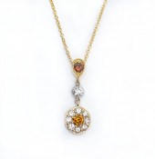 18K & PLATINUM ORANGE & WHITE