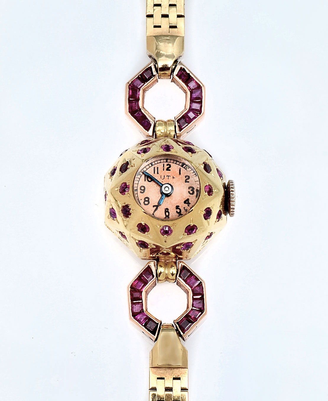 18K RETRO RUBY WRISTWATCH: 18K