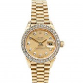 18K ROLEX LADIES PRESIDENT, DI