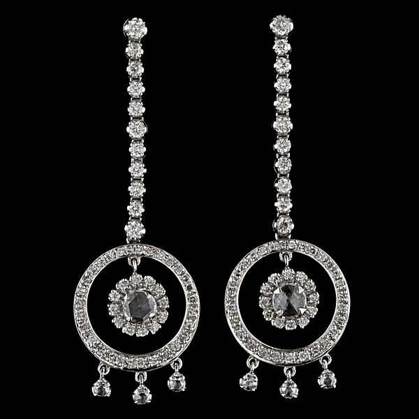 18k Rose-Cut Diamond Drop