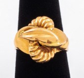18K ROSE GOLD FREEFORM KNOT RI
