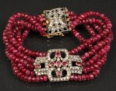 18K RUBY AND DIAMOND BRACELET