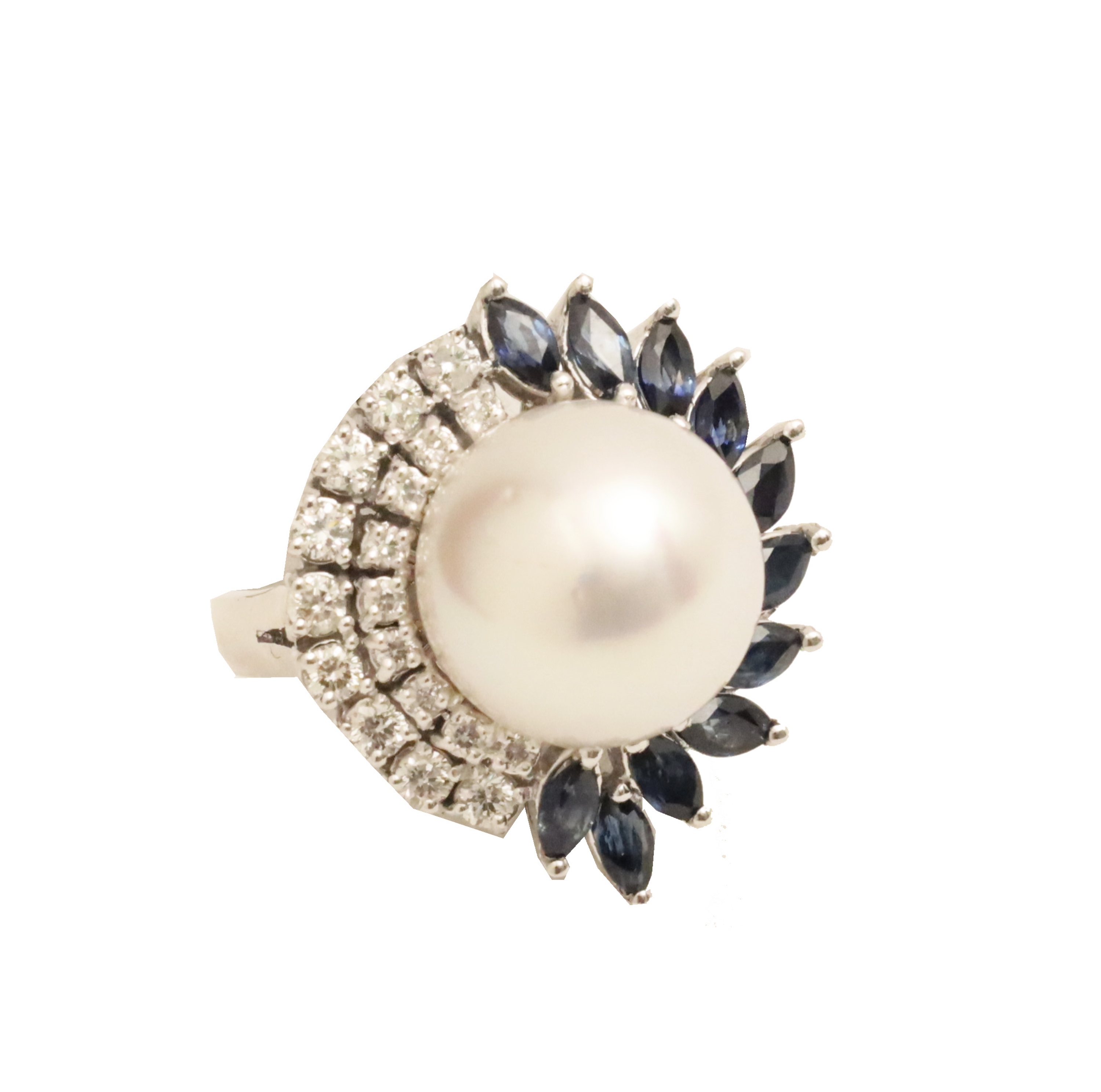 18K SOUTH SEA PEARL, SAPPHIRE &